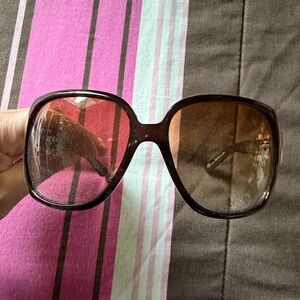 Gucci Black and Gold Sunglasses